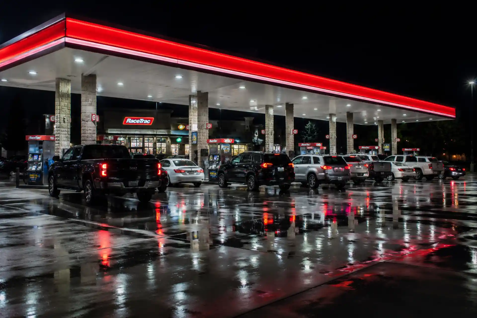 Commercial gas station site study representing fuel retail location intelligence